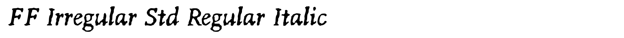 FF Irregular Std Regular Italic image